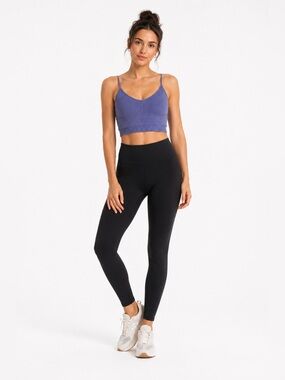 🩵 Spiritual Gangster Ribbed Crop Tank Slate Tones NWT XS/S